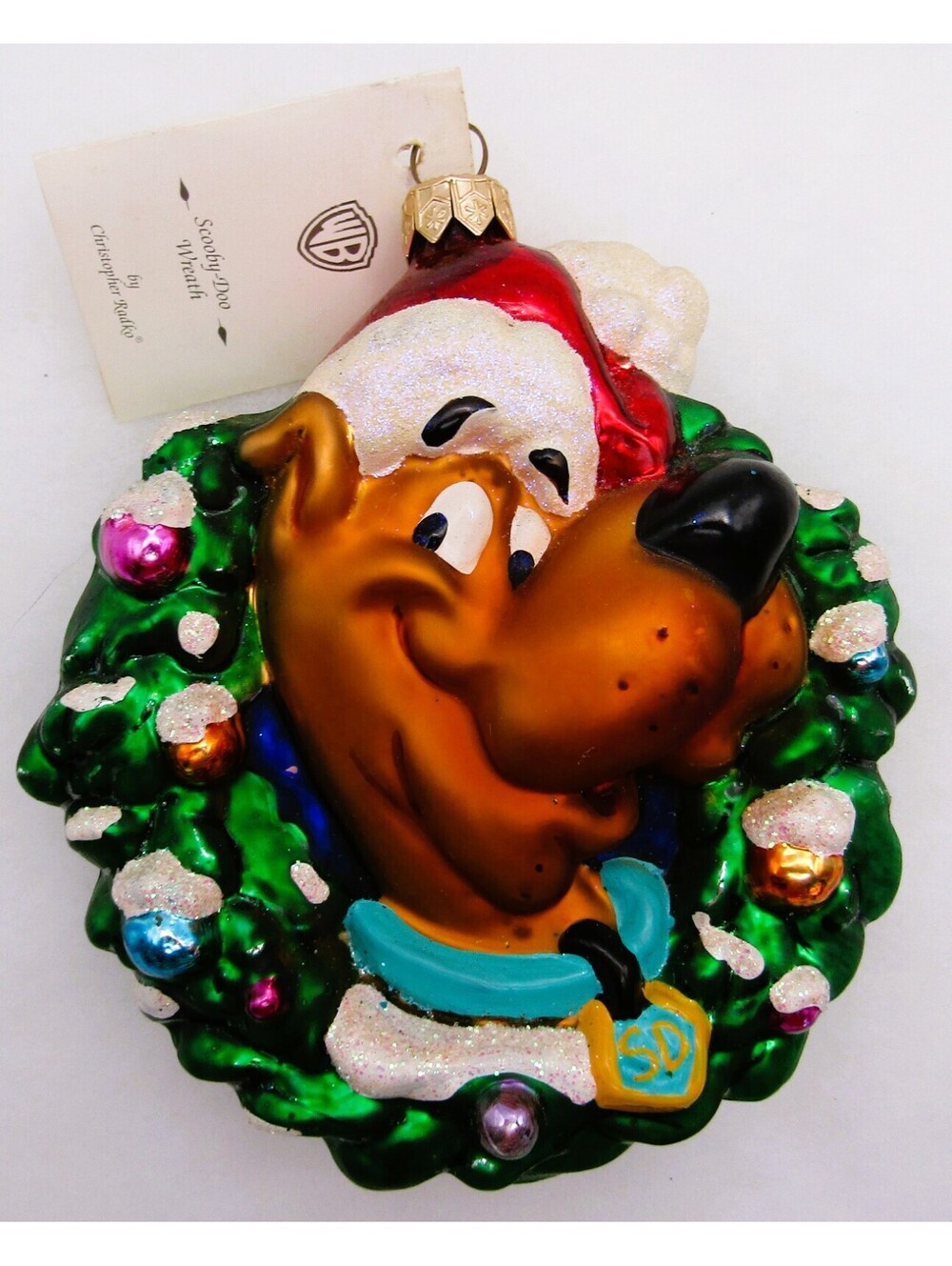 Christopher Radko 1998 Warner Bro. Scooby-Doo Wreath Ornament Original Tag & Box - Picture 1 of 10